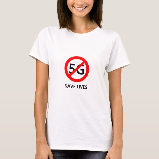 Camiseta Parar 5G e salvar vidas (Frente)