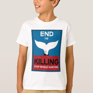 Camiseta Parar a caça à baleia Proibição da proteção mari
