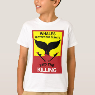 Camiseta Parar a caça à baleia   Proibição da proteção mari