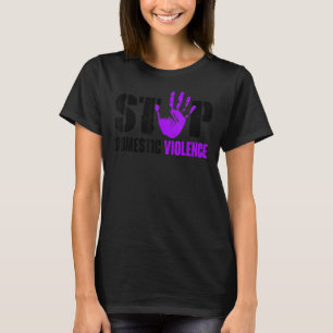 Camiseta Parar a Consciência da Violência Doméstica Mês Rox