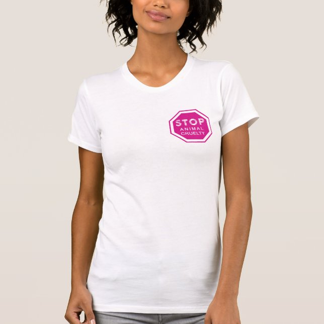 Camiseta parar a crueldade com os animais (Frente)