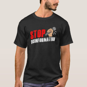 Camiseta Parar a desinformação Direitos de imprensa Liberda
