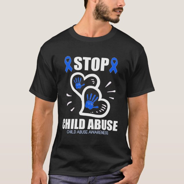 Camiseta Parar a sensibilização para a prevenção do abuso d (Frente)