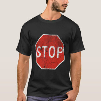 Camiseta Parar Assinar Regras de Luz do Sinal de Estrada de