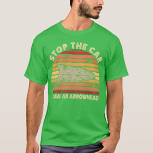 Camiseta Parar Carro Eu Vi Uma Ponta De Flecha Caça amigo a