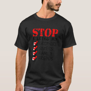 Camiseta Parar de Matar Protesto de Pessoas
