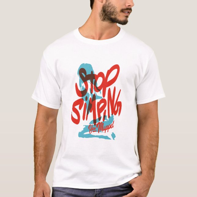 Camiseta Parar De Simular, Sem Simp, Apenas Um Local (Frente)