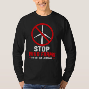Camiseta Parar fazendas eólicas protegem nossa paisagem