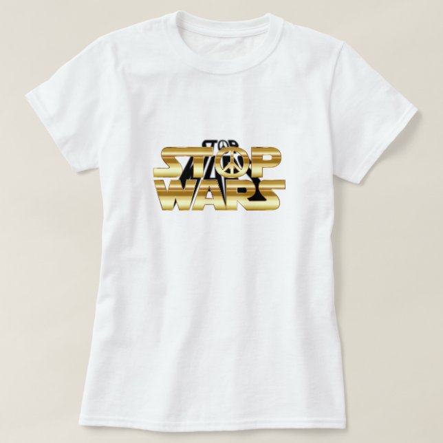 Camiseta Parar guerras T-Shirt (Frente do Design)