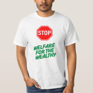 Camiseta Parar o bem-estar dos ricos e a desigualdade de re