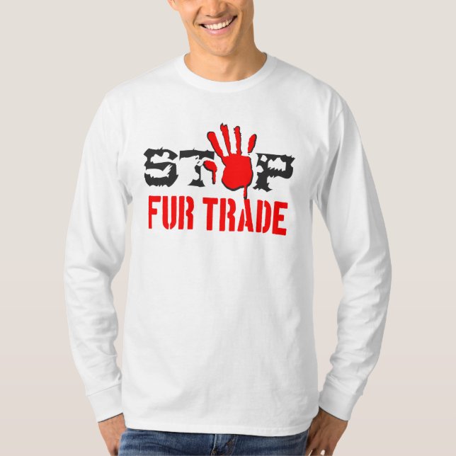 Camiseta Parar o Comércio de Peles (Frente)