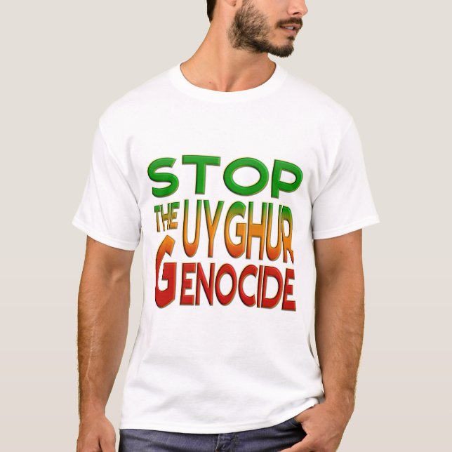 CAMISETA PARAR O GENOCÍDIO DE UYGHUR (Frente)