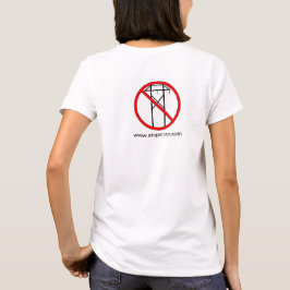 Camiseta Parar o MPRP com o quadro H e o círculo vermelho