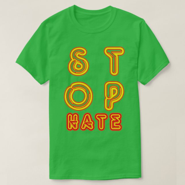 Camiseta Parar o ódio (Frente do Design)