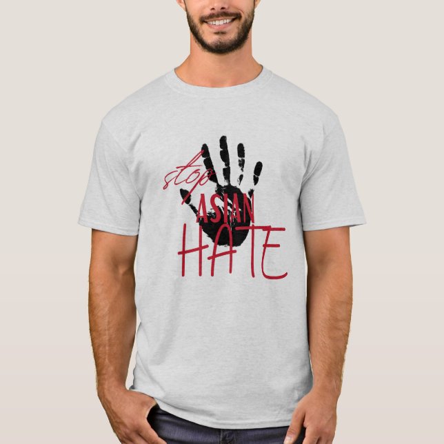 Camiseta Parar o ódio asiático (Frente)