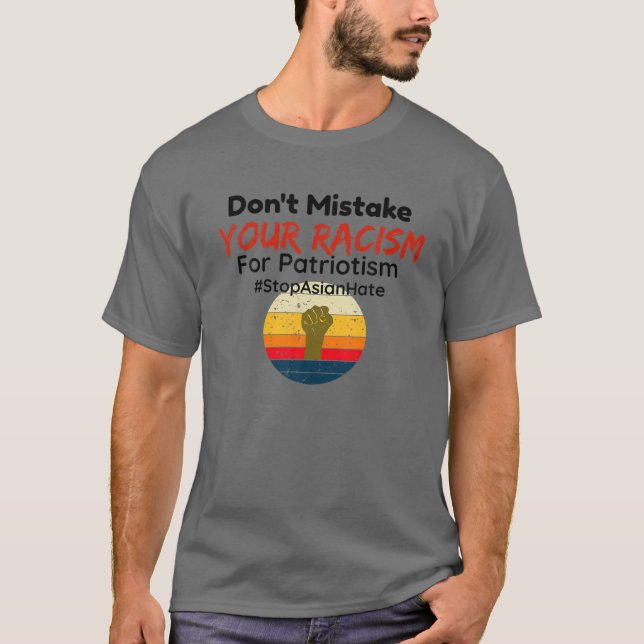 Camiseta Parar o ódio asiático (Frente)