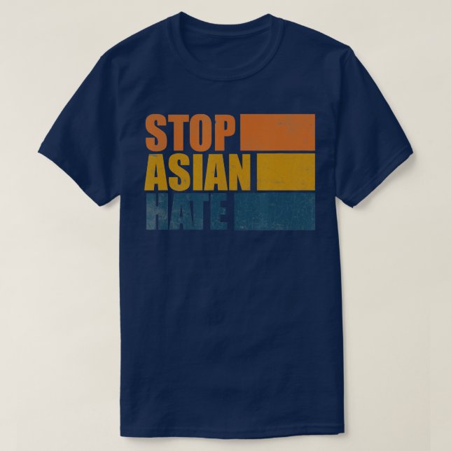 Camiseta Parar o ódio asiático para deter a AAPI asiática a (Frente do Design)