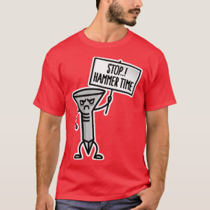 Camiseta Parar o tempo do martelo, atirador do carpinteiro,