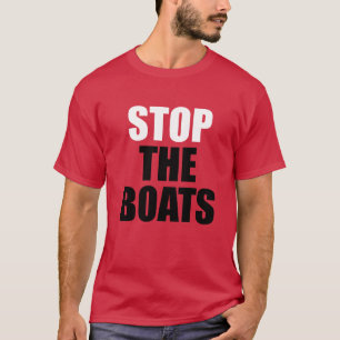 Camiseta Parar os Barcos Crachá Pino Botão