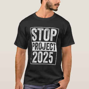 Camiseta Parar Projeto 2025 Trump Harris Patroítico America