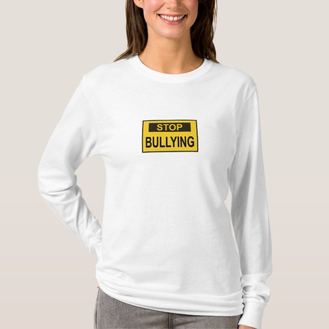 Camiseta Parar Símbolo de Bullying Amarelo (Frente)