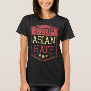 Camiseta Parar Símbolo de Ódio Asiático Moda Lotus Aapi