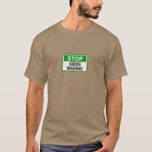 Camiseta Parar Sinal de Lavagem em Verde