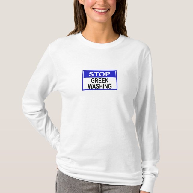 Camiseta Parar Sinal de Lavagem em Verde (Frente)