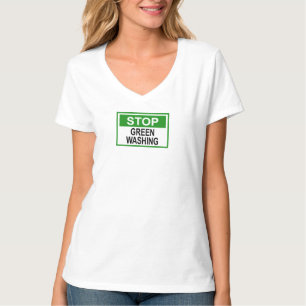 Camiseta Parar Sinal de Lavagem em Verde