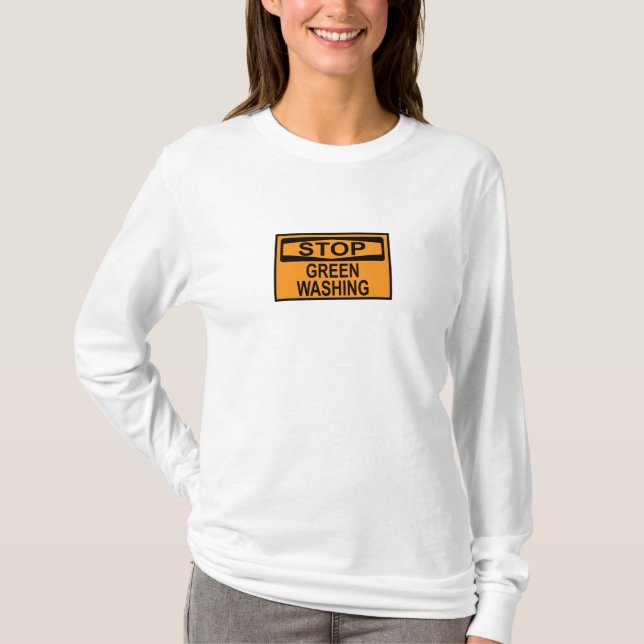 Camiseta Parar Sinal de Lavagem em Verde (Frente)