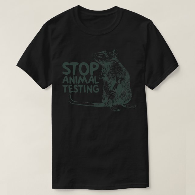 Camiseta Parar testes em animais (Frente do Design)