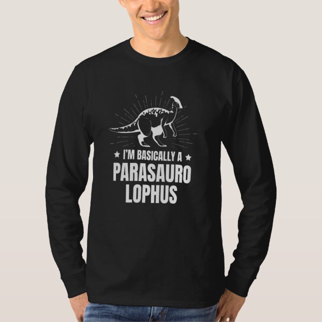 Camiseta Parasaurolophus Dinosaur Future Paleontology Dino  (Frente)