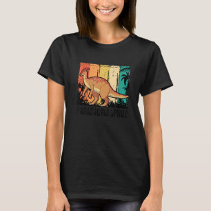 Camiseta Parasaurolophus Dinosaur Retro Futuro Paleontólogo