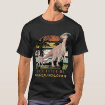 Parasaurolophus Dinossaur Retro Vintage Sunset