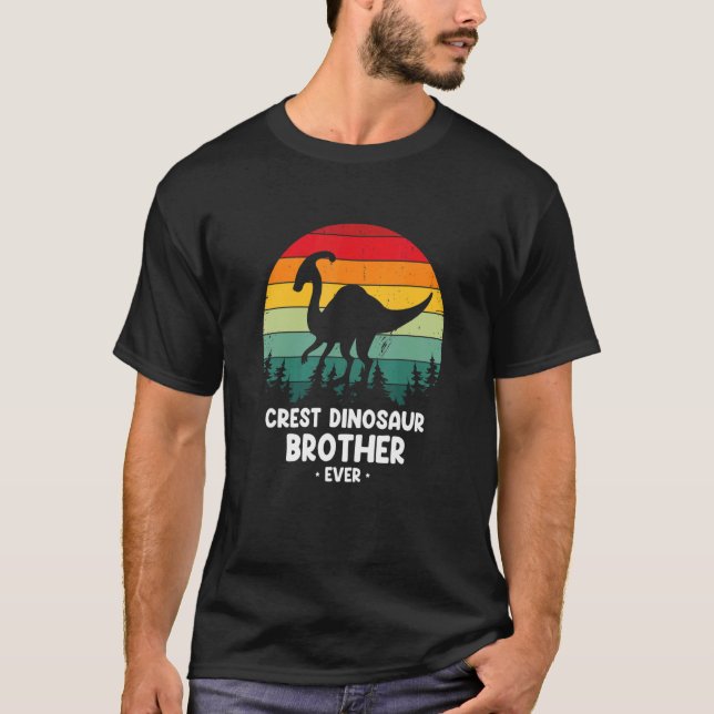Camiseta Parasaurolophus for Cest Dinosaur Brother ever (Frente)