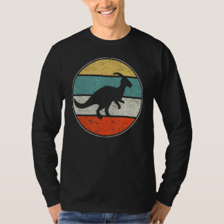 Camiseta Parasaurolophus Silhueta de dinossauro Retro