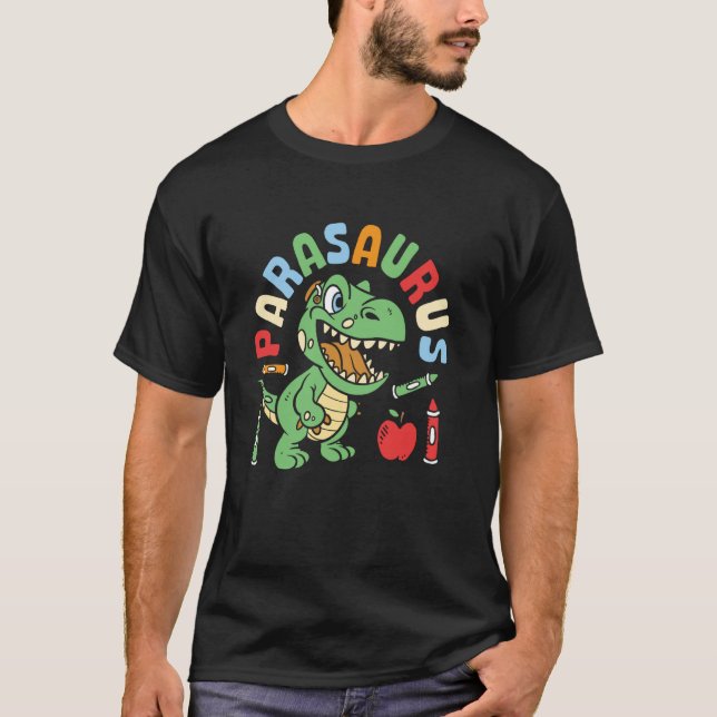 Camiseta Parasaurus Profissional Parcial Dinossauro Educado (Frente)