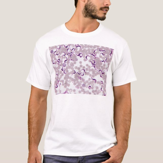 Camiseta Parasita Trypanosoma do sangue (Frente)