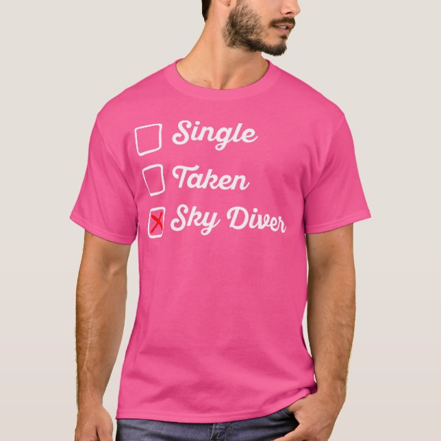 Camiseta Paratrooper Solteiro Tomado Sky Diver Skydive Skyd (Frente)