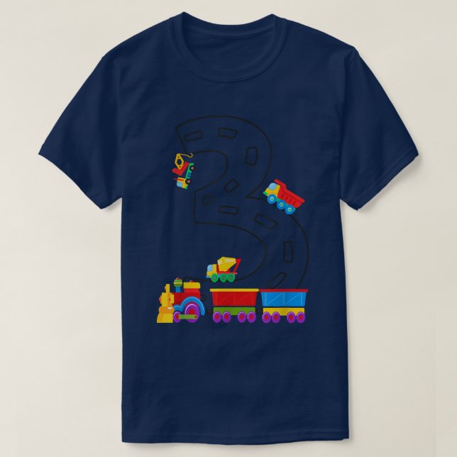 Camiseta Parceiro de aniversário de 3 anos 3 Anos de Idade  (Frente do Design)