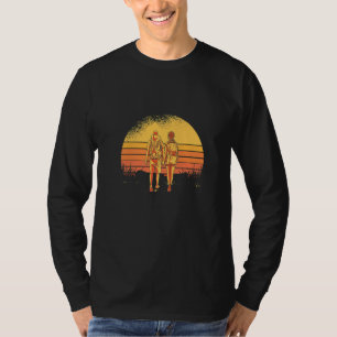 Camiseta Parceiro de caminhada Pôr do sol caminhando