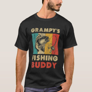 Camiseta Parceiro de Pesca do Vovô Pescador Engraçado Vinta