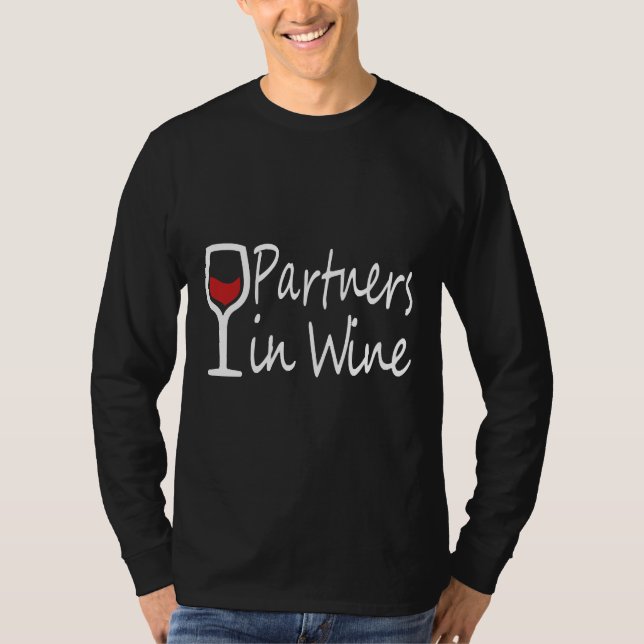 Camiseta Parceiro de vinho tinto (Frente)
