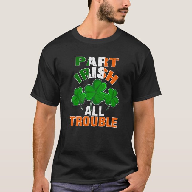 Camiseta Parceiro Engraçado Irlandês Todos os Problemas Irl (Frente)