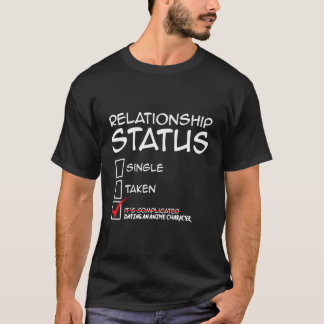 Camiseta Parceiro Engraçado Status do Anime Japonês Present