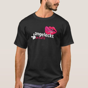Camiseta Parceiro parece casal boca com língua dizendo Ange