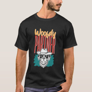 Camiseta Parceiro Woofdy Cowboy Cão Vintage Como vai País R