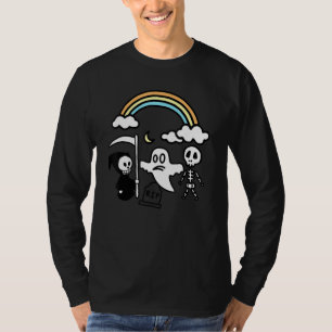 Camiseta Parceiros Assustadores Fantasma Ceifador Arco-Íris
