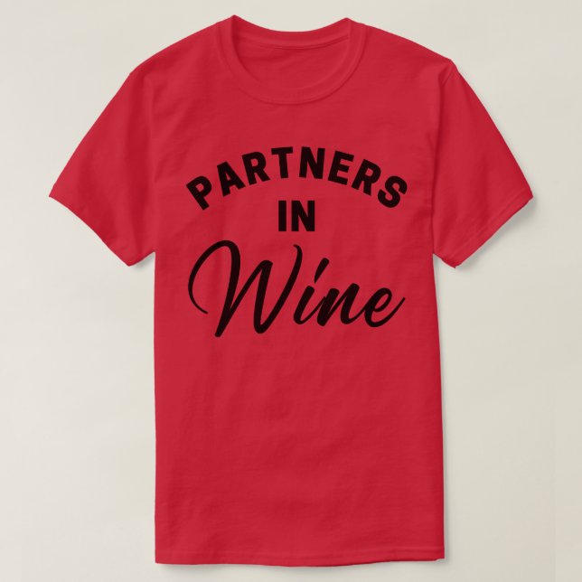 Camiseta Parceiros Da Citação Do Vinho Engraçado (Frente do Design)