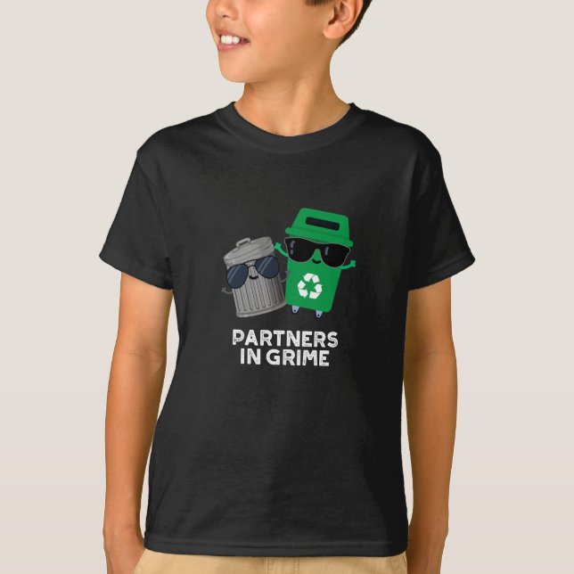 Camiseta Parceiros de Grime Engraçado Lixo Escuro BG (Frente)